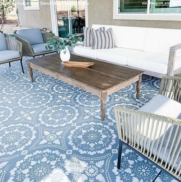 Suruki Tile Large Moroccan Suzani Tile Stencils for DIY Painting Walls & Floors
