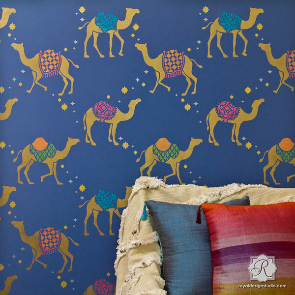 Camel Safari Wall Stencil