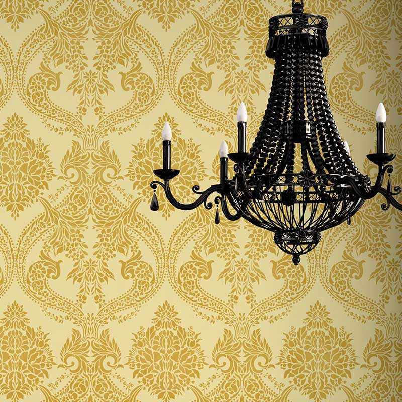 Victorian Design with Flowers - Damask Wall Stencils for Elegant DIY Home Decor