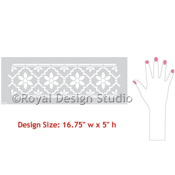 Flower Border Stencil by Royal Design Studio Stencils