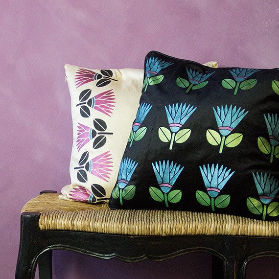 African Protea Flower Furniture Stencil - Royal Design Studio Stencils