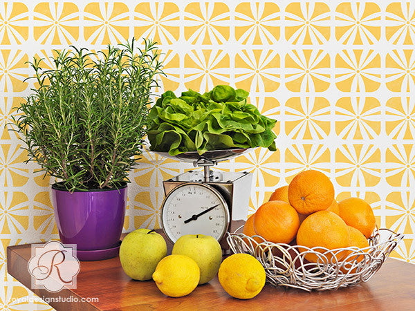 Modern and Geometric Patterns - Colorful Furniture Stencils for Painting and DIY Decor - Royal Design Studio