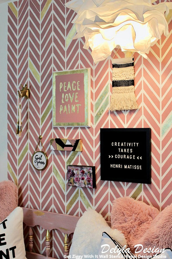 Get Ziggy With It Wall Stencil
