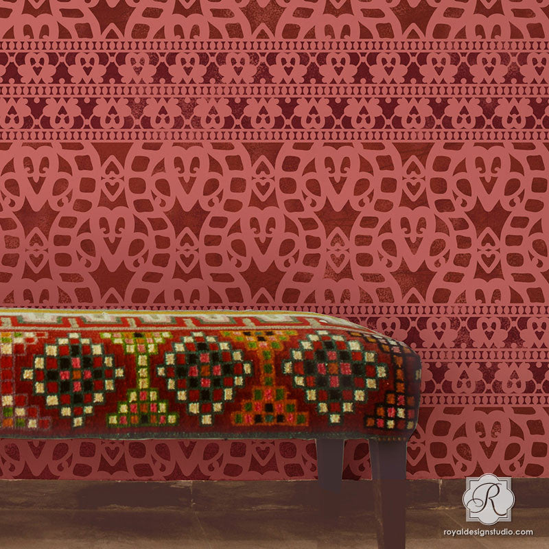 Cayman Lace Wall Stencil