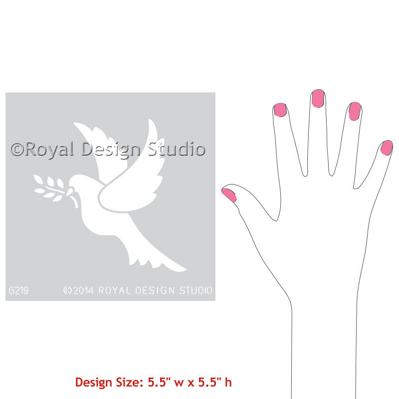 Holiday DIY Projects with Craft Stencils - Christmas Dove or Bird Stencil