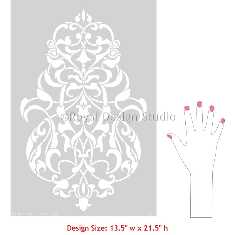 Turkish Wall Art Pattern Designs for Stenciling Accent Wall - Royal Design Studio