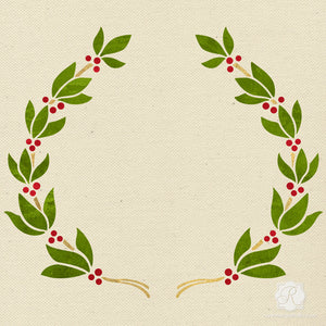 Christmas Leaf Vine Garland for Stenciling and Crafting - Royal Design Studio