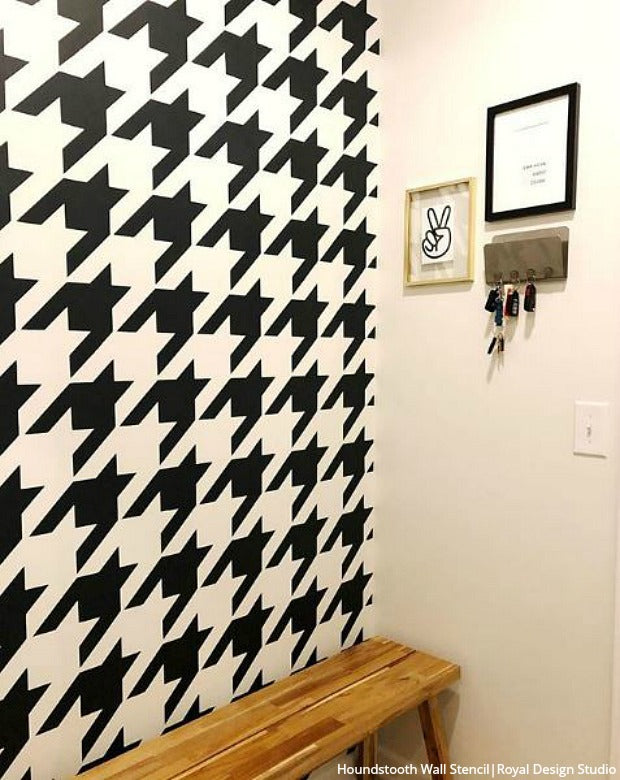 Houndstooth Allover Wall Stencil