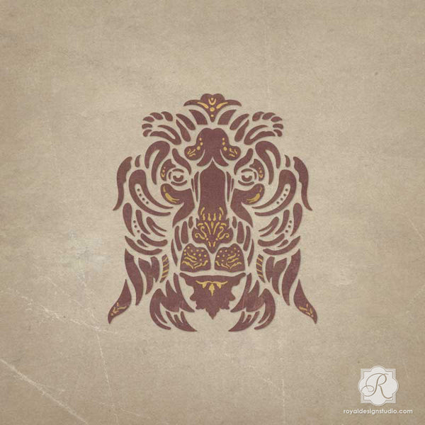 Decorating Italian Home Decor with Classic Lion Furniture Stencils - Royal Design Studio