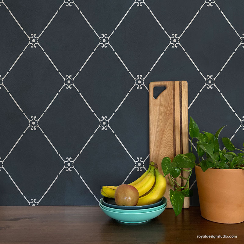 NEW! Jade Trellis Wall Stencil