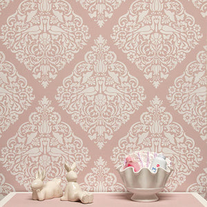 Wall Painting Stencils - Love Birds Lace Damask Wall Stencils from Royal Design Studio