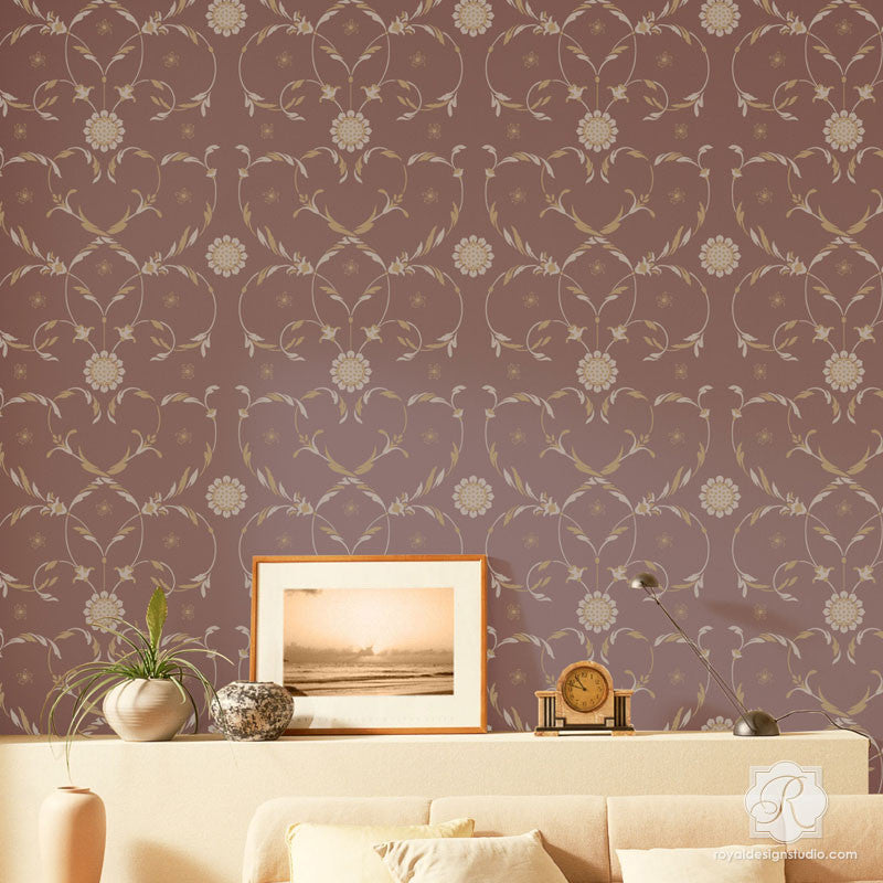 Italian Wall Stencils to Decorate Classic Home Decor - Royal Design Studio