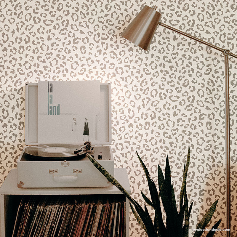 Cheetah Leopard Allover Spots Wall Stencil for Animal Print Decor – Royal  Design Studio Stencils