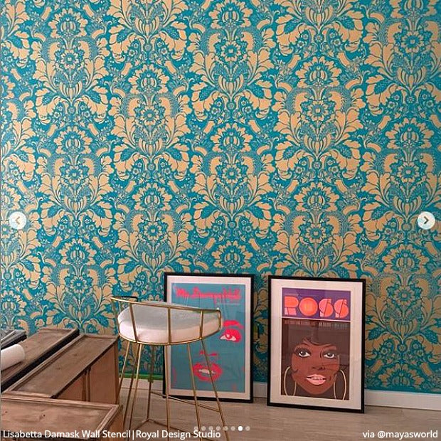 Lisabetta Damask Wall Stencil