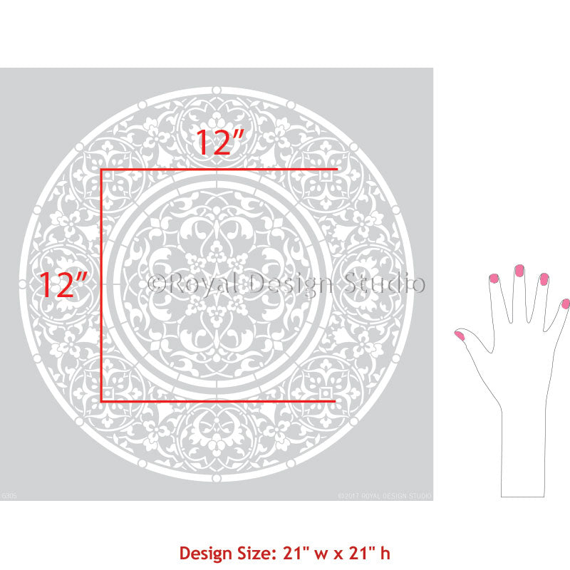 5 PCS Mandala Circle Stencils for Artwork Pattern Stencils for