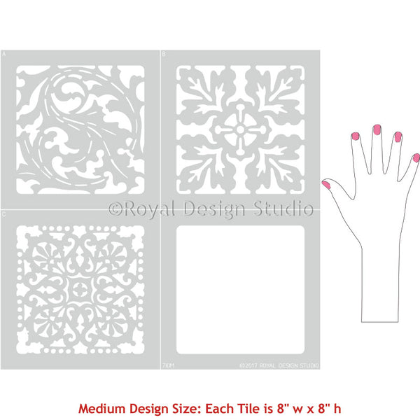 Renaissance Tile Stencils Set B