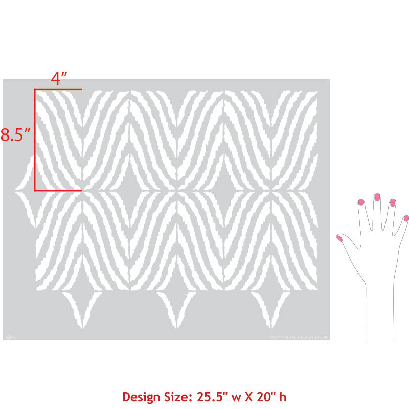 Painting Custom Wall Mural Geometric Modern Retro Design - Royal Design Studio Wall Stencils