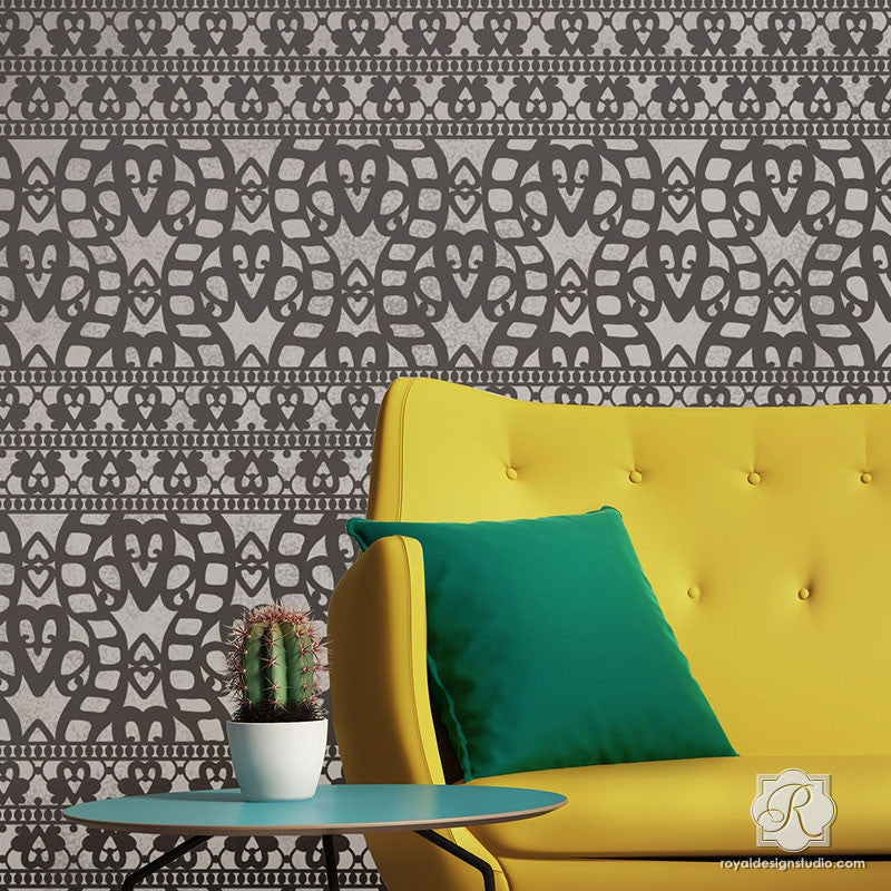 Cayman Lace Wall Stencil