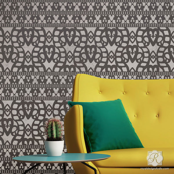 Cayman Lace Wall Stencil