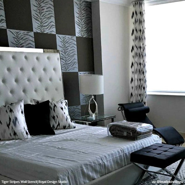 Tiger Stripes Allover Wall Stencil