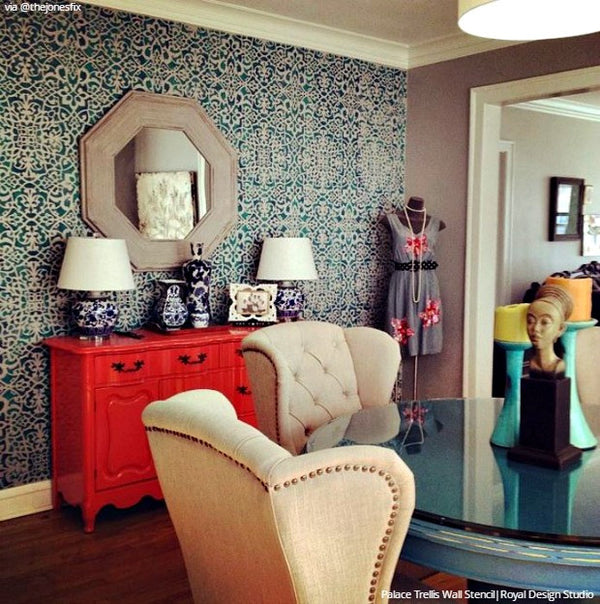 Palace Trellis Moroccan Wall Stencil