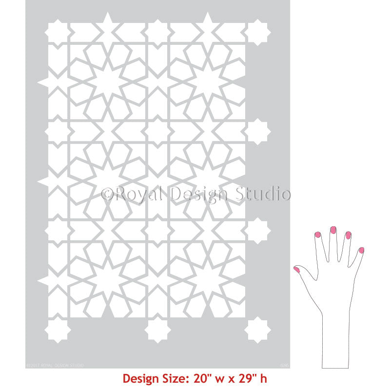 DIY Wallpaper Designs with Modern Moroccan Wall Stencils - Royal Design Studio
