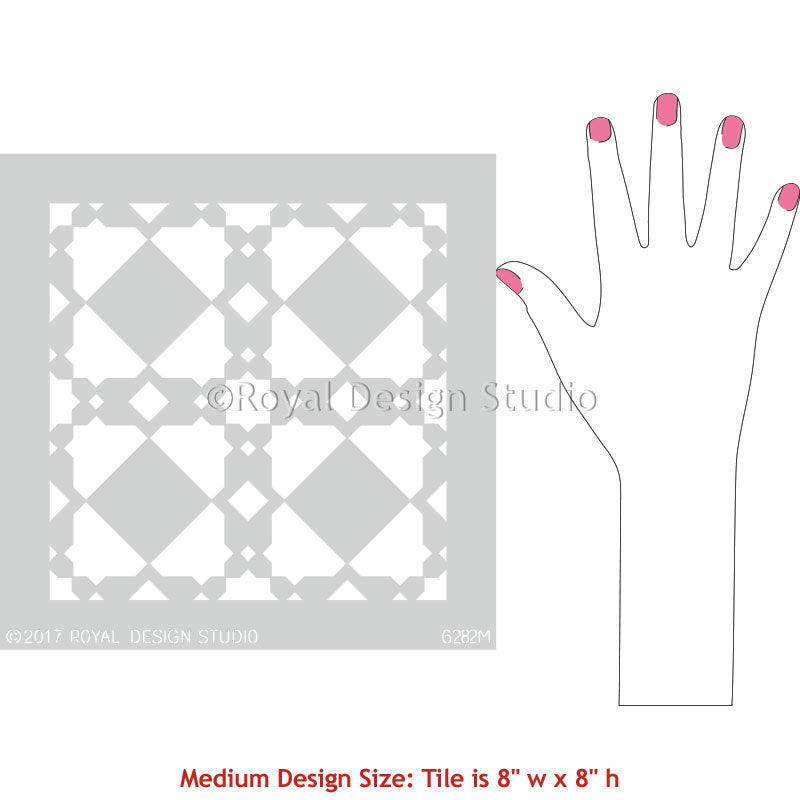 Moroccan Style Tile Stencils for Decorating Interior Decor - Royal Design Studio