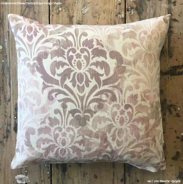 Ornamental Flower Wall Stencil