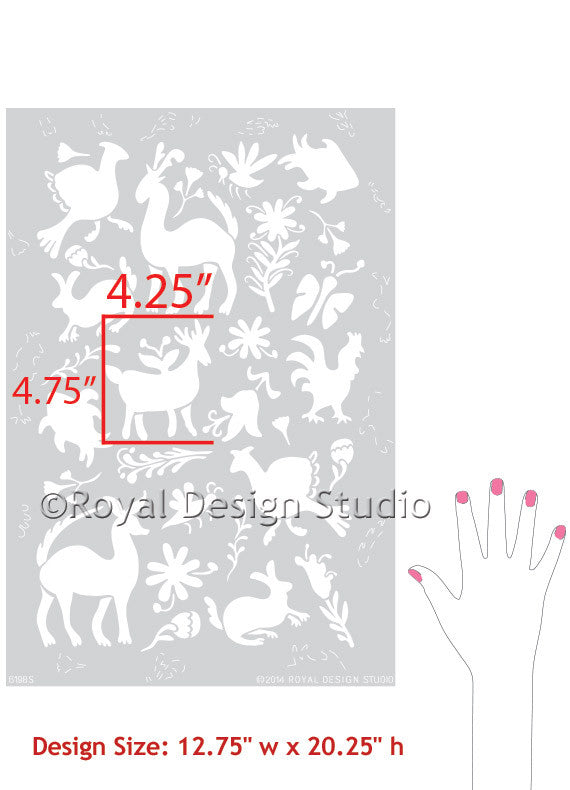 Otomi Folk Art Furniture Stencil