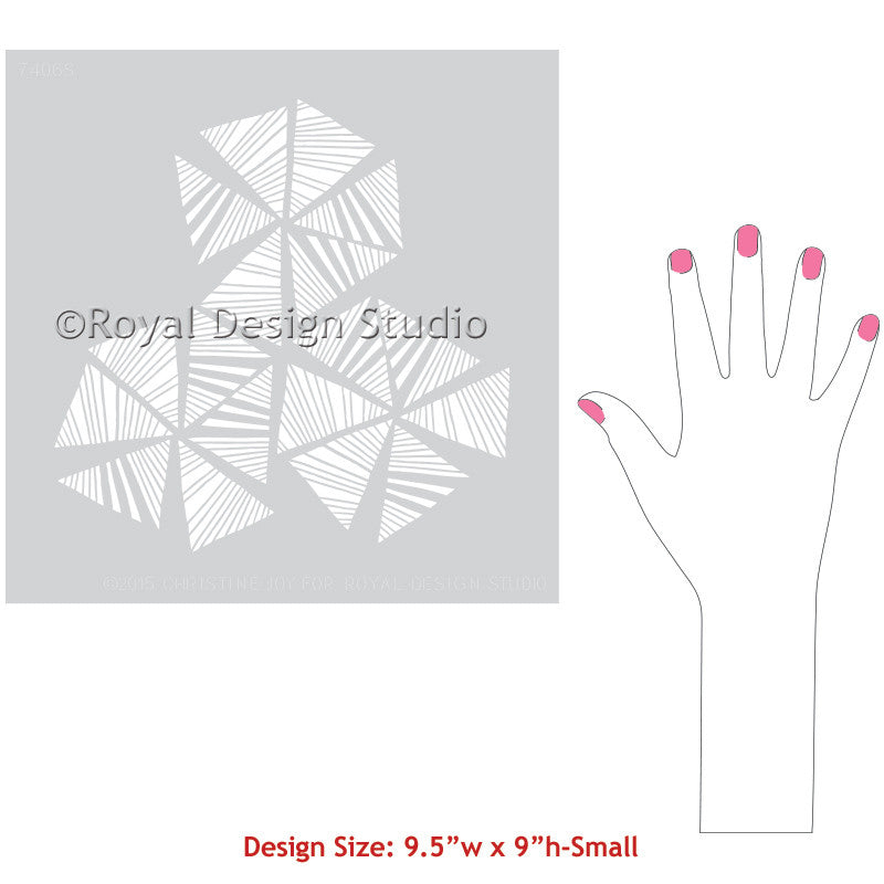 Painted Furniture Projects and DIY Crafts - Modern Wall Art Stencils for Painting - Royal Design Studio