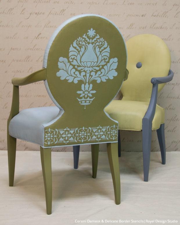 Corsini Damask Stencil