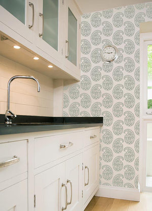 Paint Indian Paisley Designs on Kitchen Walls with Royal Design Studio