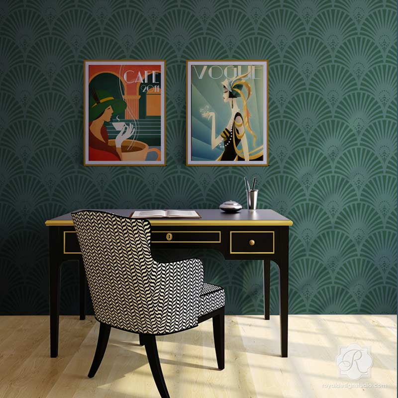 Gatsby Glam Art Deco Wall Stencil