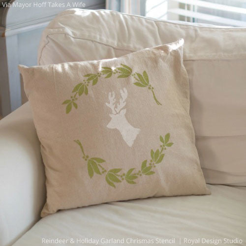 Christmas Leaf Vine Garland for Stenciling and Crafting - Royal Design Studio