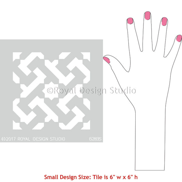 Moroccan Pattern and Decorating Idea using Geometric Floor Stencils - Royal Design Studio