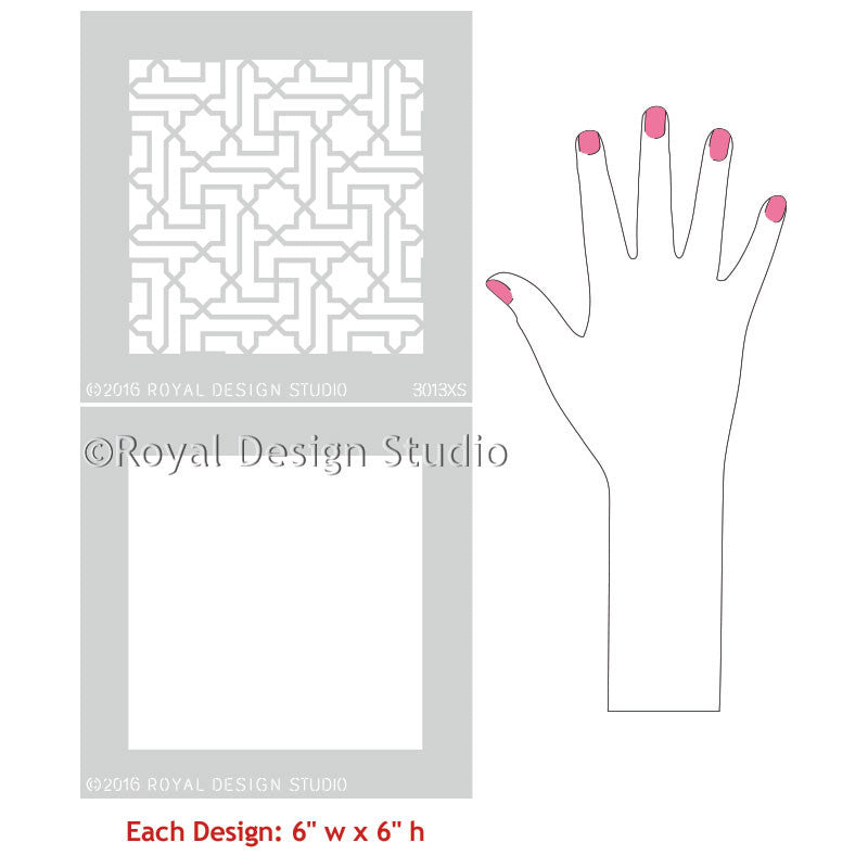 Small Craft Stencils for DIY Painted Moroccan Decor