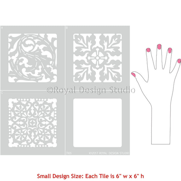 Renaissance Tile Stencils Set B