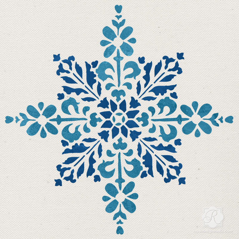 Stencil a Winter Wonderland of Snowflake Stars this Christmas - Royal Design Studio