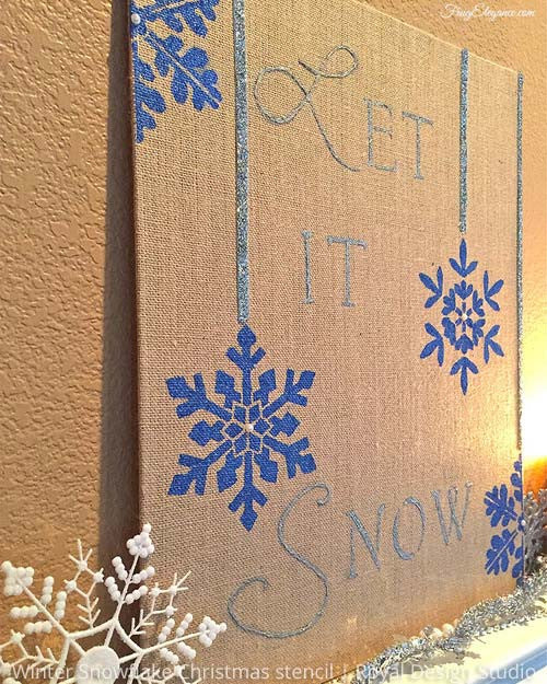 Stencil a Winter Wonderland of Snowflake Stars this Christmas - Royal Design Studio