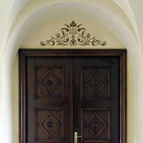 Renaissance Door Crown Classic Panel Stencils
