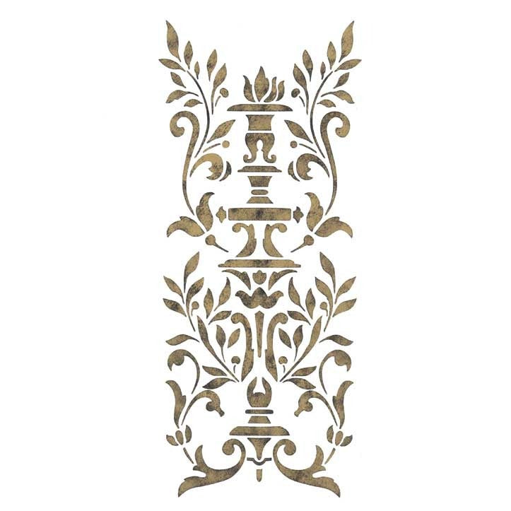 Furniture Stencils Parisian Urn Classic Panel Stencil - Royal Design Studio