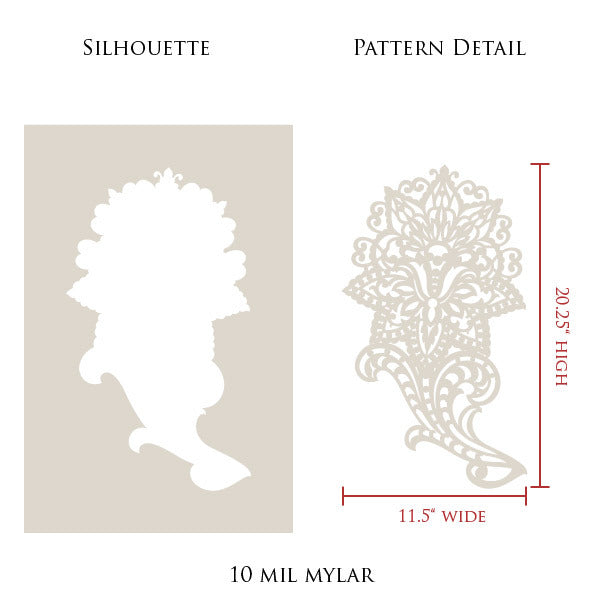 Painted paisley wall stencils for patterned home decor