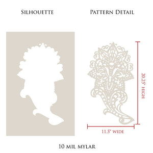 Painted paisley wall stencils for patterned home decor