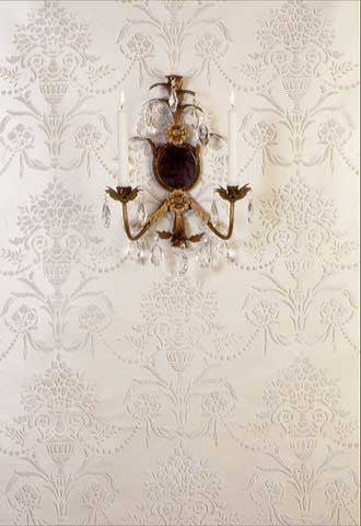 Vase & Pearls Allover Classic and Vinctorian Wall Stencil Designs - Royal Design Studio