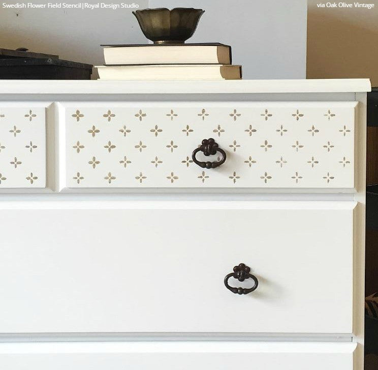 Swedish Design Simple Decor Vintage Furniture Stencils - Royal Design Studio