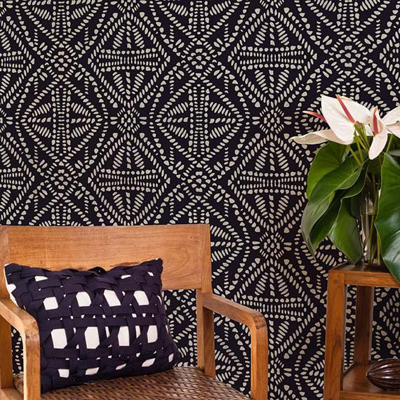 African Design and Tribal Batik Pattern - Royal Design Studio Wall Stencils