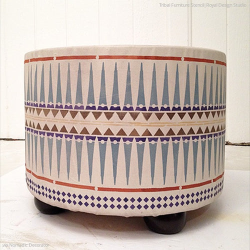 African Tribal Stencil for Furniture & Craft StencilingAdd a Global Touch