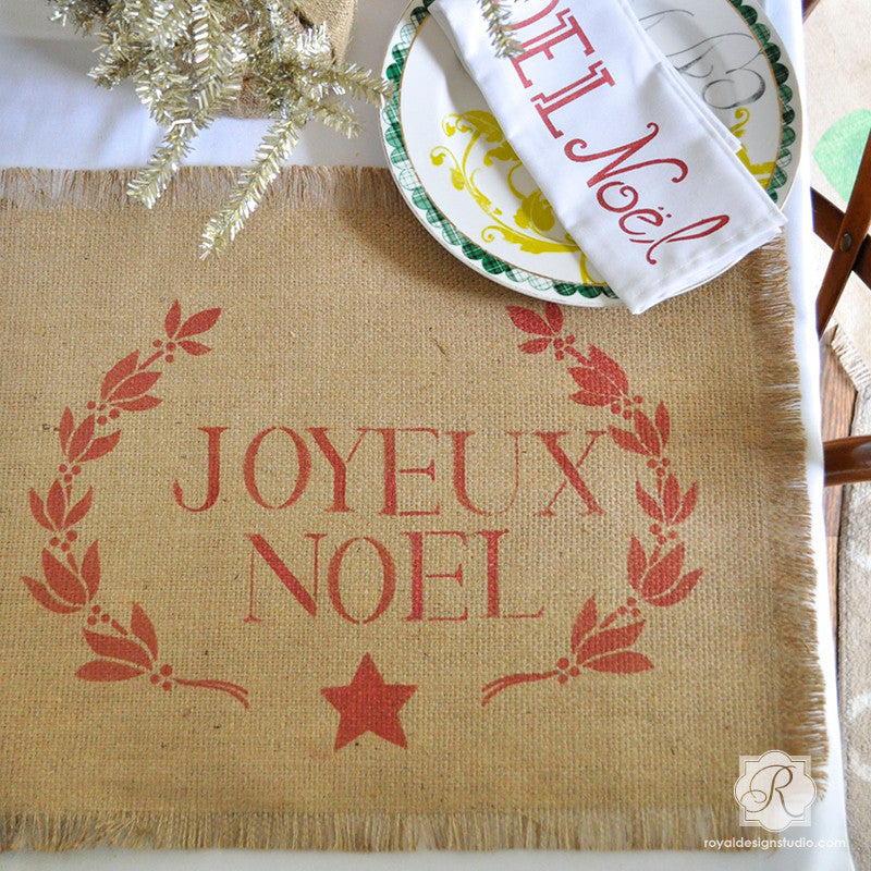 Christmas Leaf Vine Garland for Stenciling and Crafting - Royal Design Studio