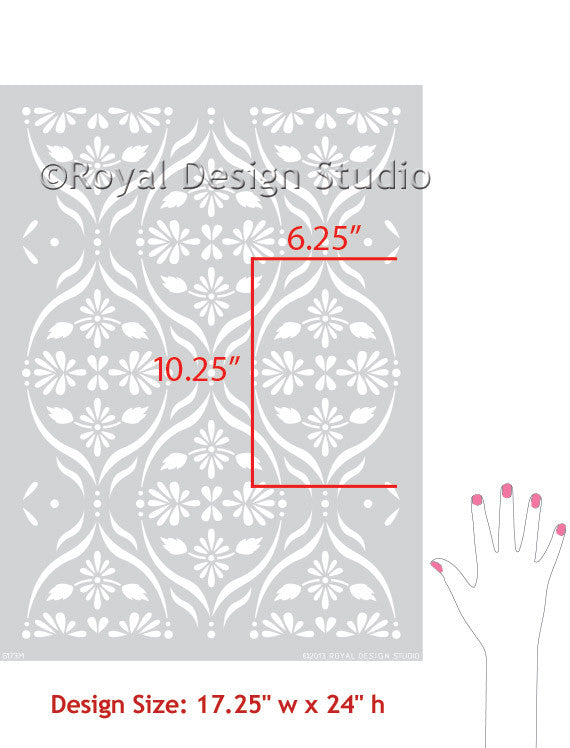 DIY Decor Floral Trellis Wall Stencils for Painting Modern Designs