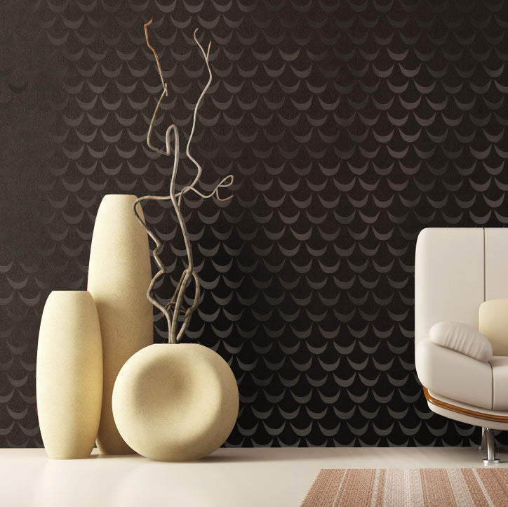 Tribal Wall Stencils with Tribal Wave Pattern on Accent Wall - Royal Design Studio